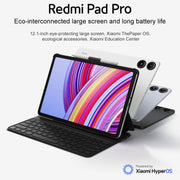 Xiaomi Redmi Pad Pro 12.1 inch Tablet PC, 8GB+256GB, HyperOS Qualcomm Snapdragon 7s Gen2 Octa Core, 10000mAh Battery(Cyan)