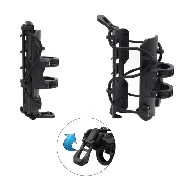 For 25mm Tube Diameter Motorcycle Modified Bumper Drink Water Cup Holder(Black)