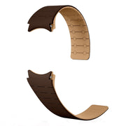 For Samsung Galaxy Watch 6 / 5 / 4 Two Color Loop Magnetic Silicone Watch Band(Dark Brown+Light Brown)