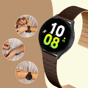 For Samsung Galaxy Watch 6 / 5 / 4 Two Color Loop Magnetic Silicone Watch Band(Green+Grey)