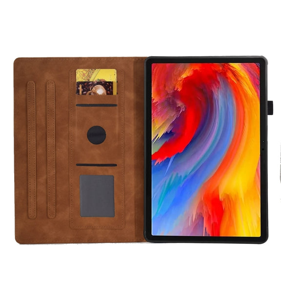 For Lenovo Tab M11 / Xiaoxin Pad 11 2024 Smile Embossed Smart Leather Tablet Case(Brown)