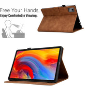 For Lenovo Tab M11 / Xiaoxin Pad 11 2024 Smile Embossed Smart Leather Tablet Case(Brown)