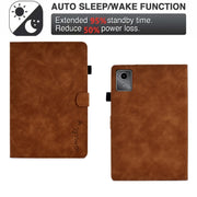 For Lenovo Tab M11 / Xiaoxin Pad 11 2024 Smile Embossed Smart Leather Tablet Case(Brown)