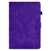 For Lenovo Tab M11 / Xiaoxin Pad 11 2024 Smile Embossed Smart Leather Tablet Case(Purple)