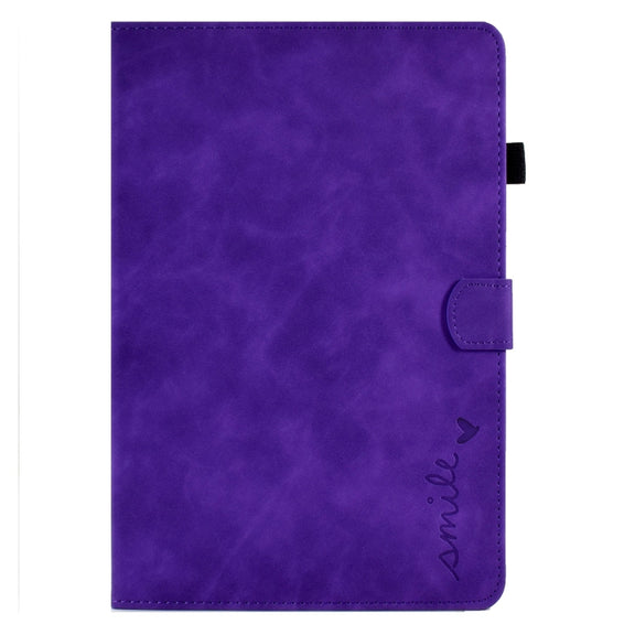For Lenovo Tab M11 / Xiaoxin Pad 11 2024 Smile Embossed Smart Leather Tablet Case(Purple)