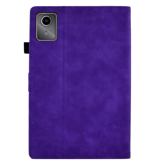 For Lenovo Tab M11 / Xiaoxin Pad 11 2024 Smile Embossed Smart Leather Tablet Case(Purple)