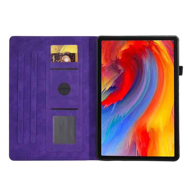 For Lenovo Tab M11 / Xiaoxin Pad 11 2024 Smile Embossed Smart Leather Tablet Case(Purple)