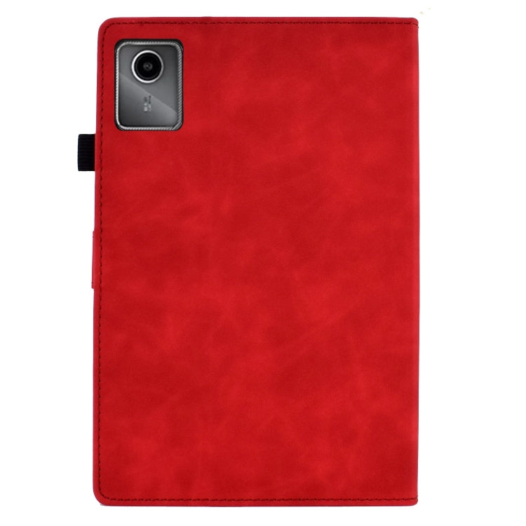 For Lenovo Tab M11 / Xiaoxin Pad 11 2024 Smile Embossed Smart Leather Tablet Case(Red)