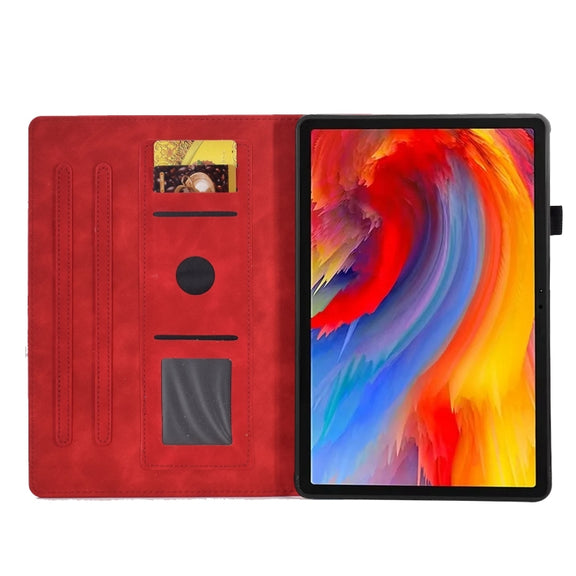 For Lenovo Tab M11 / Xiaoxin Pad 11 2024 Smile Embossed Smart Leather Tablet Case(Red)