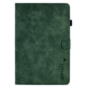 For Lenovo Tab M11 / Xiaoxin Pad 11 2024 Smile Embossed Smart Leather Tablet Case(Green)
