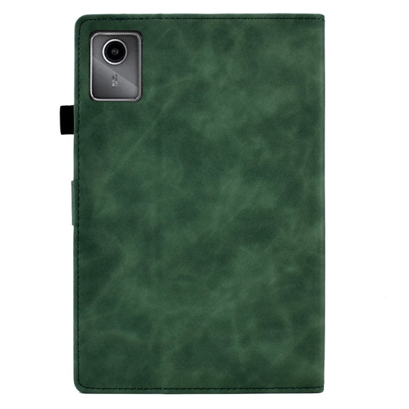 For Lenovo Tab M11 / Xiaoxin Pad 11 2024 Smile Embossed Smart Leather Tablet Case(Green)