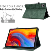 For Lenovo Tab M11 / Xiaoxin Pad 11 2024 Smile Embossed Smart Leather Tablet Case(Green)