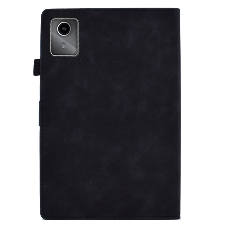 For Lenovo Tab M11 / Xiaoxin Pad 11 2024 Smile Embossed Smart Leather Tablet Case(Black)