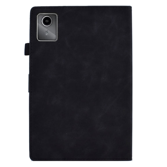 For Lenovo Tab M11 / Xiaoxin Pad 11 2024 Smile Embossed Smart Leather Tablet Case(Black)