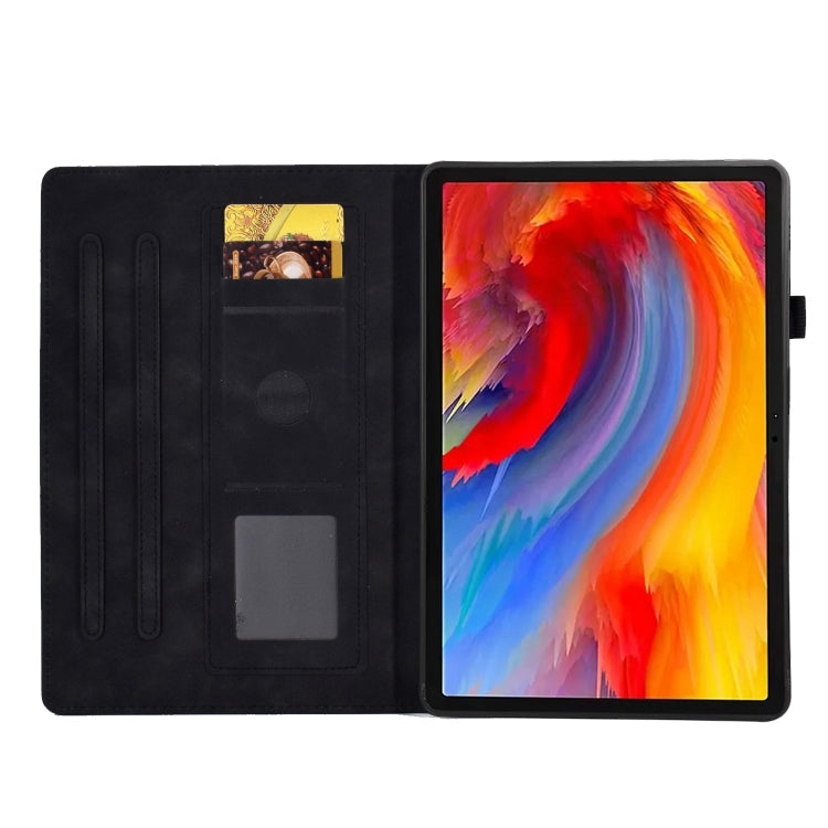For Lenovo Tab M11 / Xiaoxin Pad 11 2024 Smile Embossed Smart Leather Tablet Case(Black)