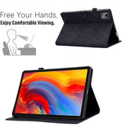 For Lenovo Tab M11 / Xiaoxin Pad 11 2024 Smile Embossed Smart Leather Tablet Case(Black)