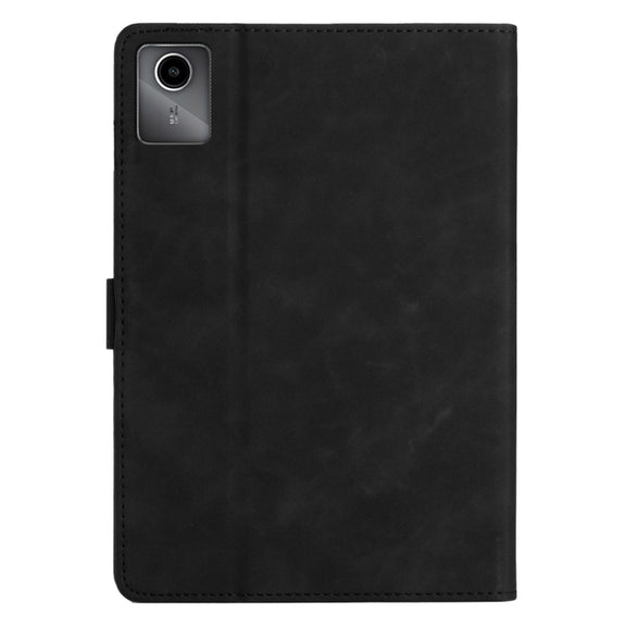 For Lenovo Tab M11/Xiaoxin Pad 11 2024 Coconut Tree Embossed Smart Leather Tablet Case(Black)