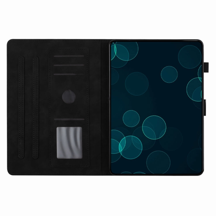 For Lenovo Tab M11/Xiaoxin Pad 11 2024 Coconut Tree Embossed Smart Leather Tablet Case(Black)