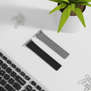 For Apple Watch 38mm Two Color Loop Magnetic Silicone Watch Band(Black+Grey)