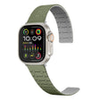 For Apple Watch 38mm Two Color Loop Magnetic Silicone Watch Band(Green+Grey) - Watch Bands by PMC TechLife | Online Shopping South Africa | PMC TechLife