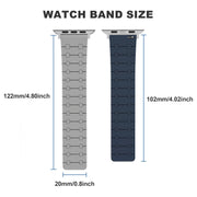 For Apple Watch SE 44mm Two Color Loop Magnetic Silicone Watch Band(Orange+Starlight)