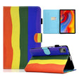For Lenovo Tab M11 / Xiaoxin Pad 11 2024 Colored Drawing Sewing Pen Slot Leather Tablet Case(Rainbow) - Lenovo by PMC Jewellery | Online Shopping South Africa | PMC Jewellery | Buy Now Pay Later Mobicred