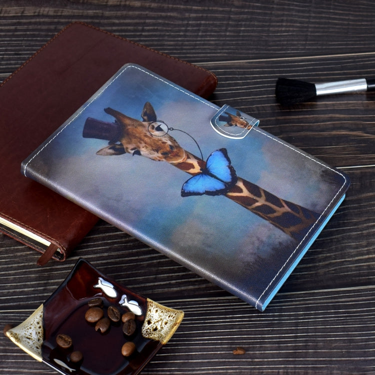 For Lenovo Tab M11 / Xiaoxin Pad 11 2024 Colored Drawing Sewing Pen Slot Leather Tablet Case(Deer Head)