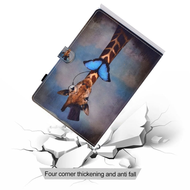 For Lenovo Tab M11 / Xiaoxin Pad 11 2024 Colored Drawing Sewing Pen Slot Leather Tablet Case(Deer Head)