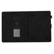 For 10 inch Universal Coconut Tree Embossed Leather Tablet Case(Black)