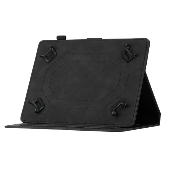 For 10 inch Universal Coconut Tree Embossed Leather Tablet Case(Black)