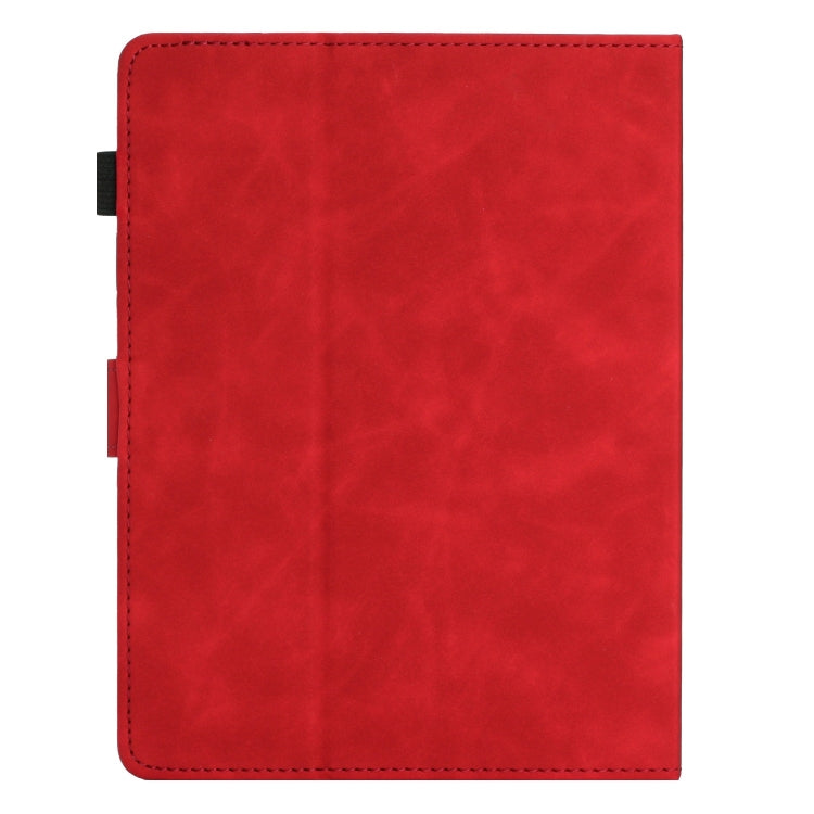 For 10 inch Universal Coconut Tree Embossed Leather Tablet Case(Red)