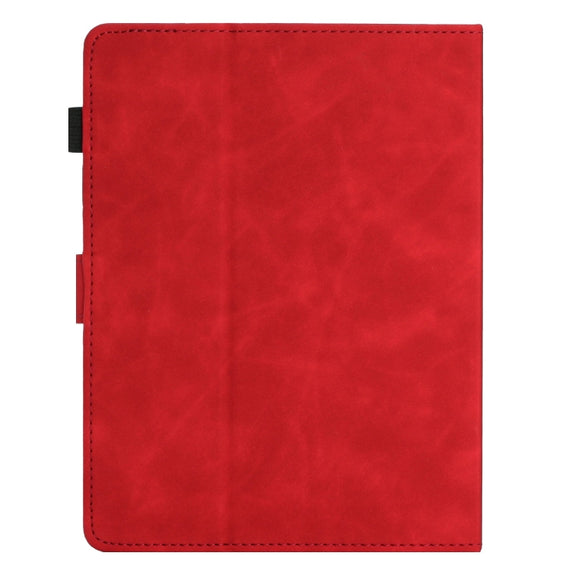For 10 inch Universal Coconut Tree Embossed Leather Tablet Case(Red)