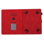 For 10 inch Universal Coconut Tree Embossed Leather Tablet Case(Red)