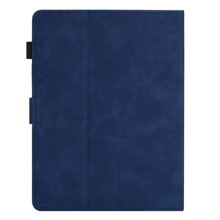 For 10 inch Universal Coconut Tree Embossed Leather Tablet Case(Blue)