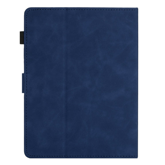 For 10 inch Universal Coconut Tree Embossed Leather Tablet Case(Blue)