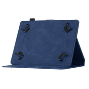 For 10 inch Universal Coconut Tree Embossed Leather Tablet Case(Blue)
