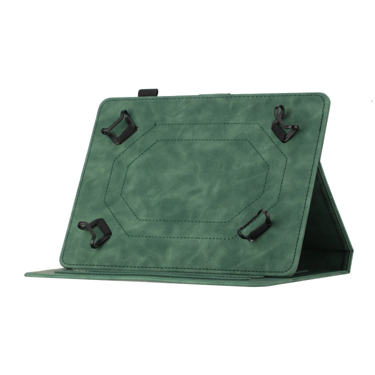 For 10 inch Universal Coconut Tree Embossed Leather Tablet Case(Green)