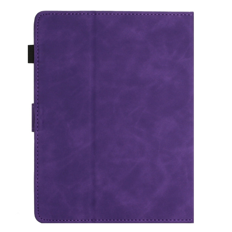 For 10 inch Universal Coconut Tree Embossed Leather Tablet Case(Purple)