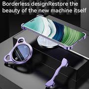 For Huawei Mate 60 Pro+ Frameless Metal Corner Pad Phone Case with Lens Film(Green)