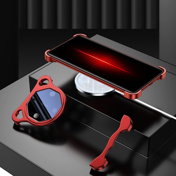 For Huawei Mate 60 RS Ultimate Frameless Metal Corner Pad Phone Case with Lens Film(Black)