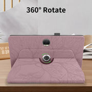 For Honor Pad 9 Tree Life Embossed Rotation Leather Tablet Case(Rose Gold)