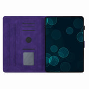 For Samsung Galaxy Tab S9 X710/X716B/X718U Coconut Tree Embossed Smart Leather Tablet Case(Purple)