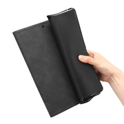 For Samsung Galaxy Tab S9 FE X510/X516B Coconut Tree Embossed Smart Leather Tablet Case(Black)