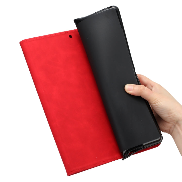 For Samsung Galaxy Tab S9 FE X510/X516B Coconut Tree Embossed Smart Leather Tablet Case(Red)