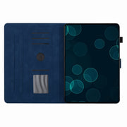 For Samsung Galaxy Tab S9 FE X510/X516B Coconut Tree Embossed Smart Leather Tablet Case(Blue)