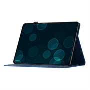 For Samsung Galaxy Tab S9 FE X510/X516B Coconut Tree Embossed Smart Leather Tablet Case(Blue)