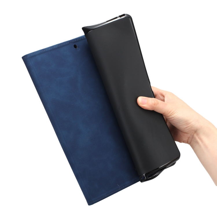 For Samsung Galaxy Tab S9 FE X510/X516B Coconut Tree Embossed Smart Leather Tablet Case(Blue)