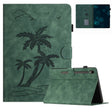 For Samsung Galaxy Tab S9 FE X510/X516B Coconut Tree Embossed Smart Leather Tablet Case(Green) - Galaxy Tab S9 FE by PMC Jewellery | Online Shopping South Africa | PMC Jewellery | Buy Now Pay Later Mobicred