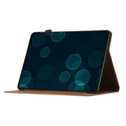 For Samsung Galaxy Tab S9 FE X510/X516B Coconut Tree Embossed Smart Leather Tablet Case(Brown)