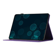 For Samsung Galaxy Tab S9 FE X510/X516B Coconut Tree Embossed Smart Leather Tablet Case(Purple)